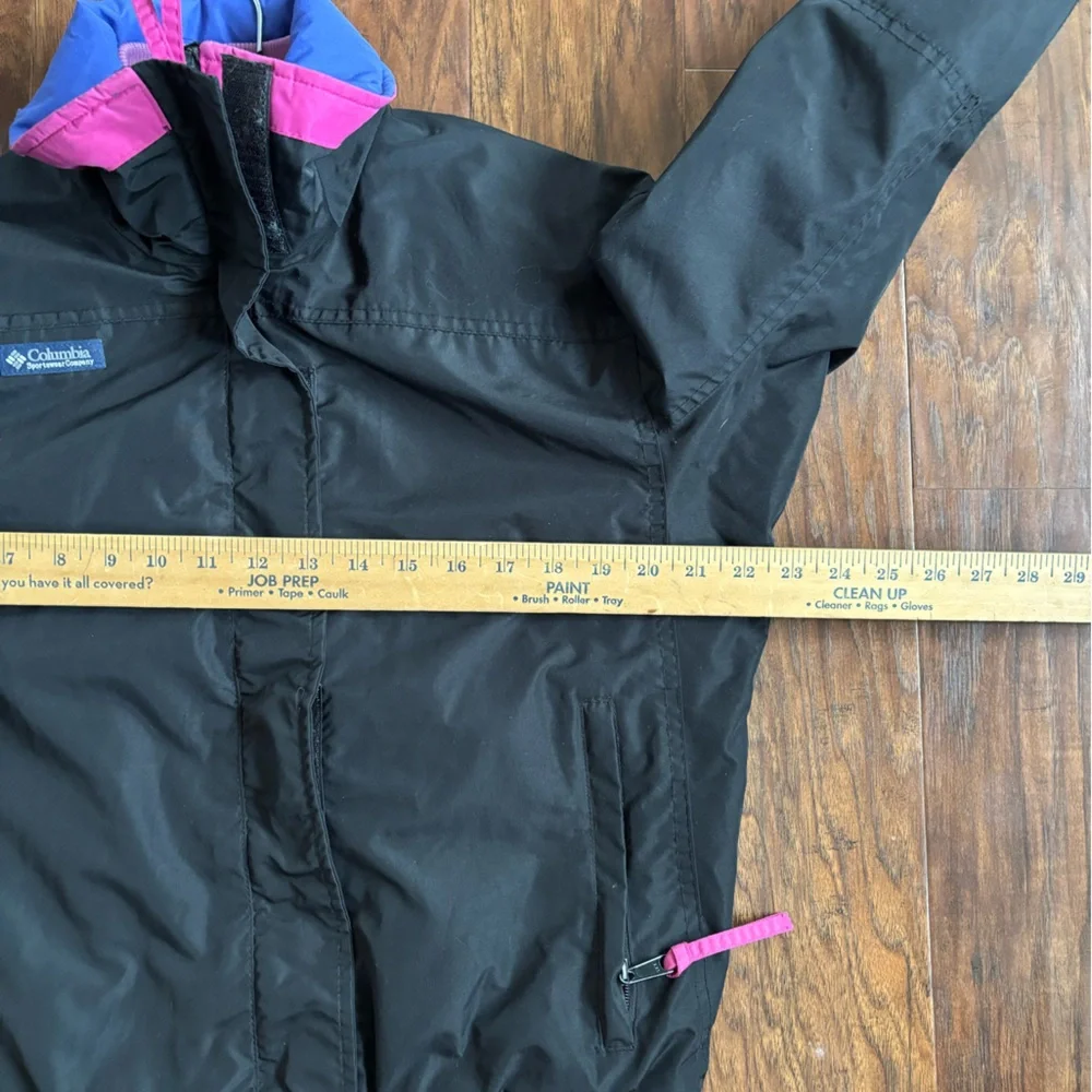 Columbia Vintage Bugaboo jacket Women’s Radial sleeve black purple snow ski S